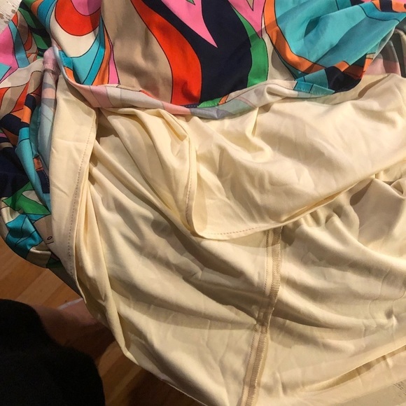 Trina Turk size 12 pink multicolored halter maxi dress retro print belted - Picture 16 of 16